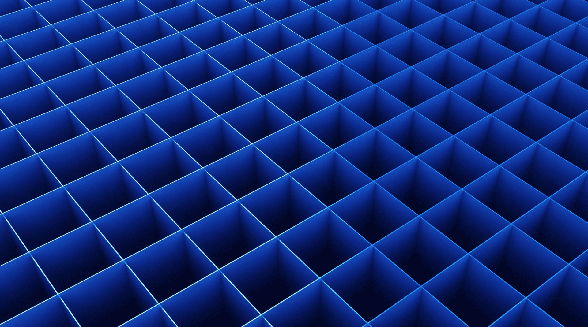 Ein blau-schwarzes Feld aus Quadraten.